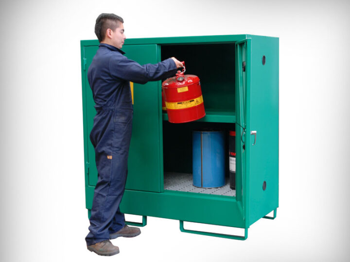 Hazardous storage cabinets