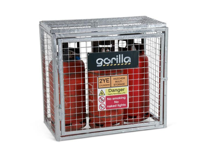 Gorilla cage gas cylinder storage