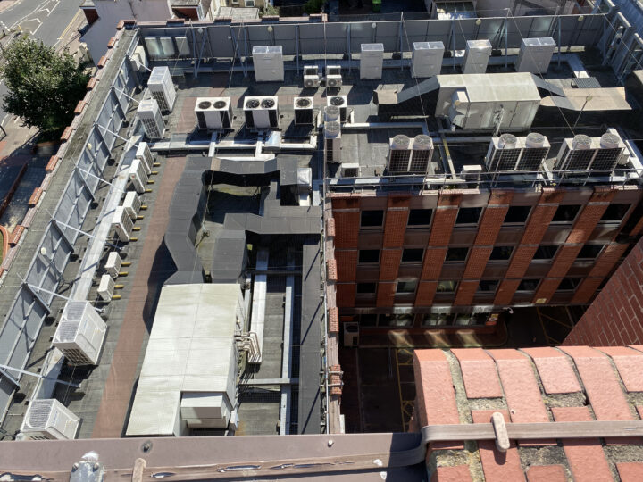 Telecom House Brighton air conditioning units on the roof