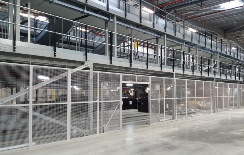 Mesh warehouse partitioning and security cages