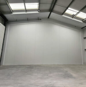 Completed dividing wall with all sections in place