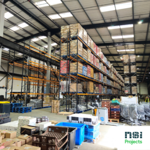 Tall warehouse racking installtion