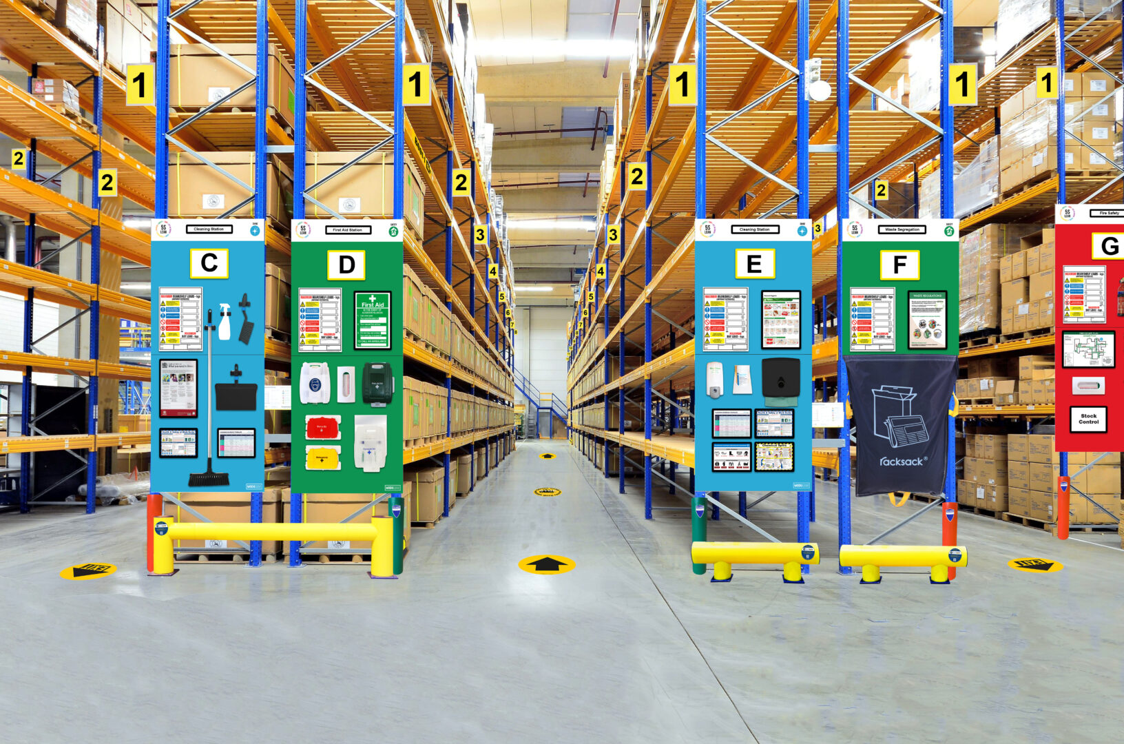 Logistics warehouse horizontal racking solution