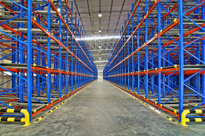 empty warehouse racking